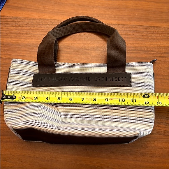 Asprey Brown and Cream Striped Tote -like new! - Picture 10 of 12
